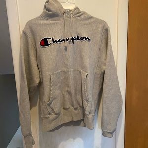 Classic grey champion reverse weave hoodie
